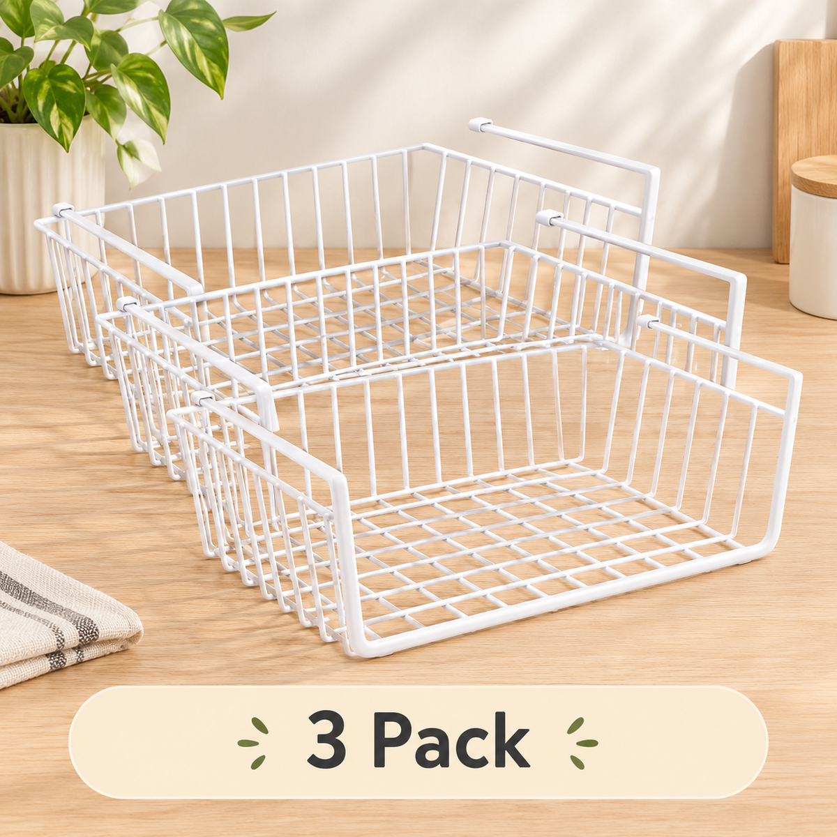 Under-Shelf Wire Storage Baskets
