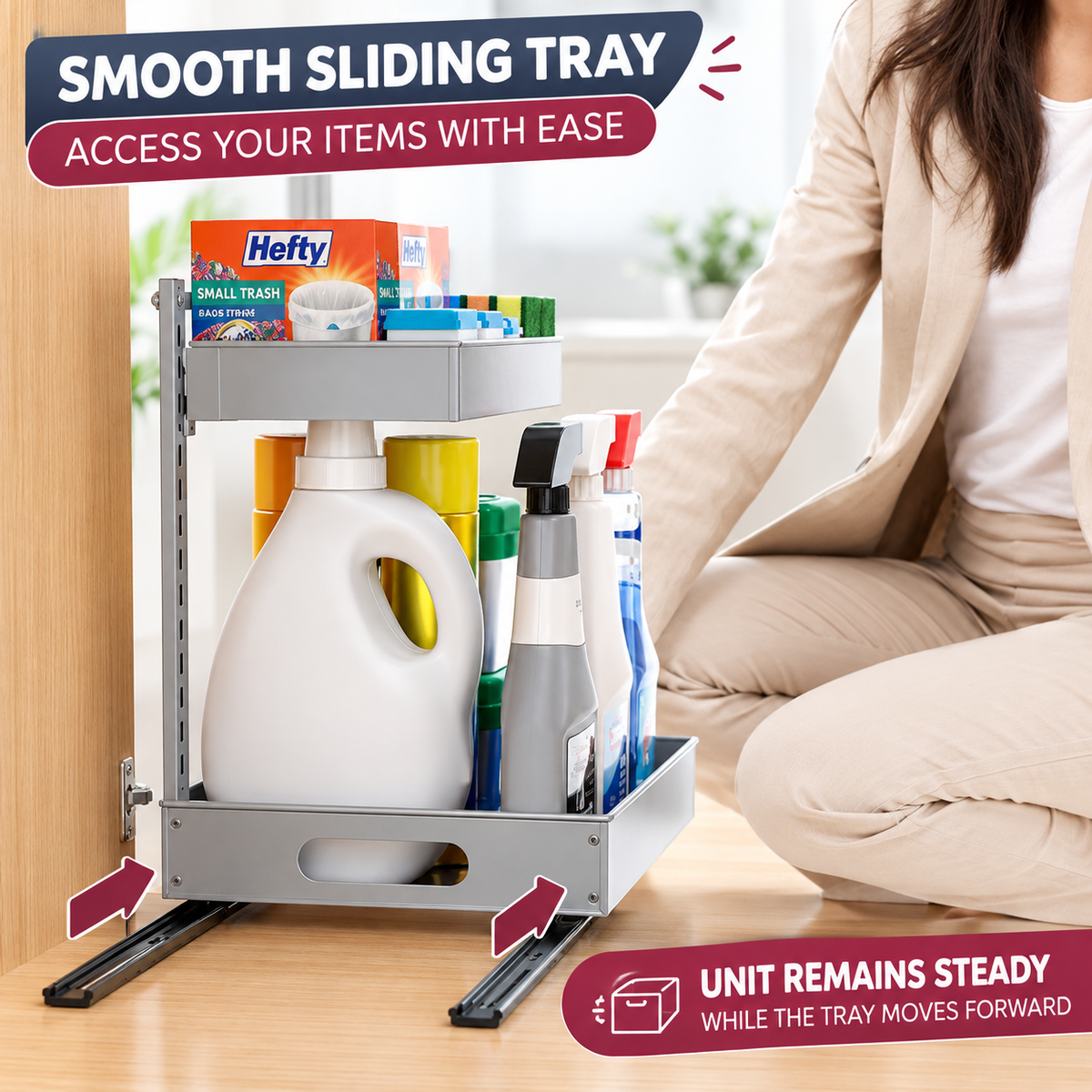 2-Tier Pull-Out Under-Sink Organizer