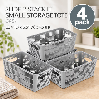 4-Pack Stackable Storage Baskets