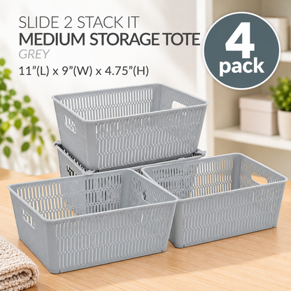 4-Pack Stackable Storage Baskets