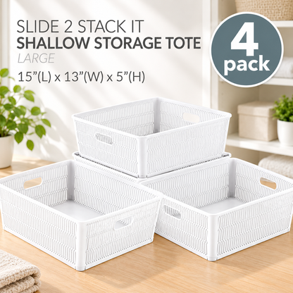 4-Pack Stackable Storage Baskets