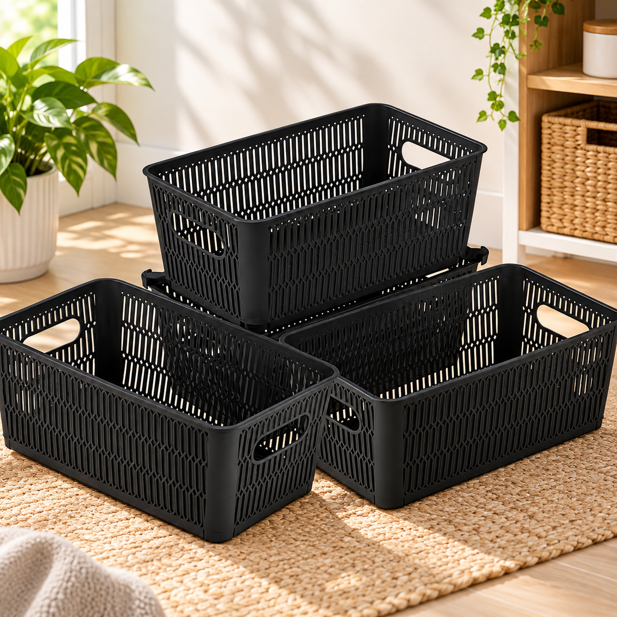 4-Pack Stackable Storage Baskets