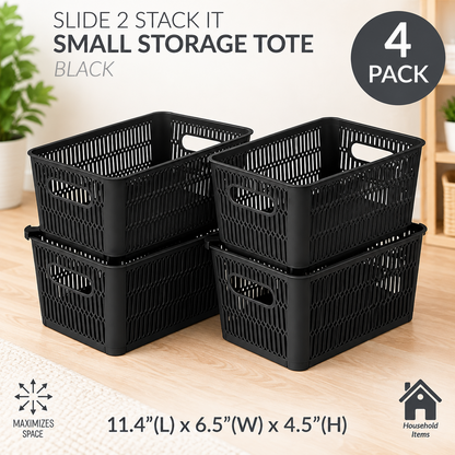 4-Pack Stackable Storage Baskets