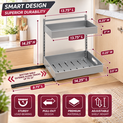 2-Tier Pull-Out Under-Sink Organizer