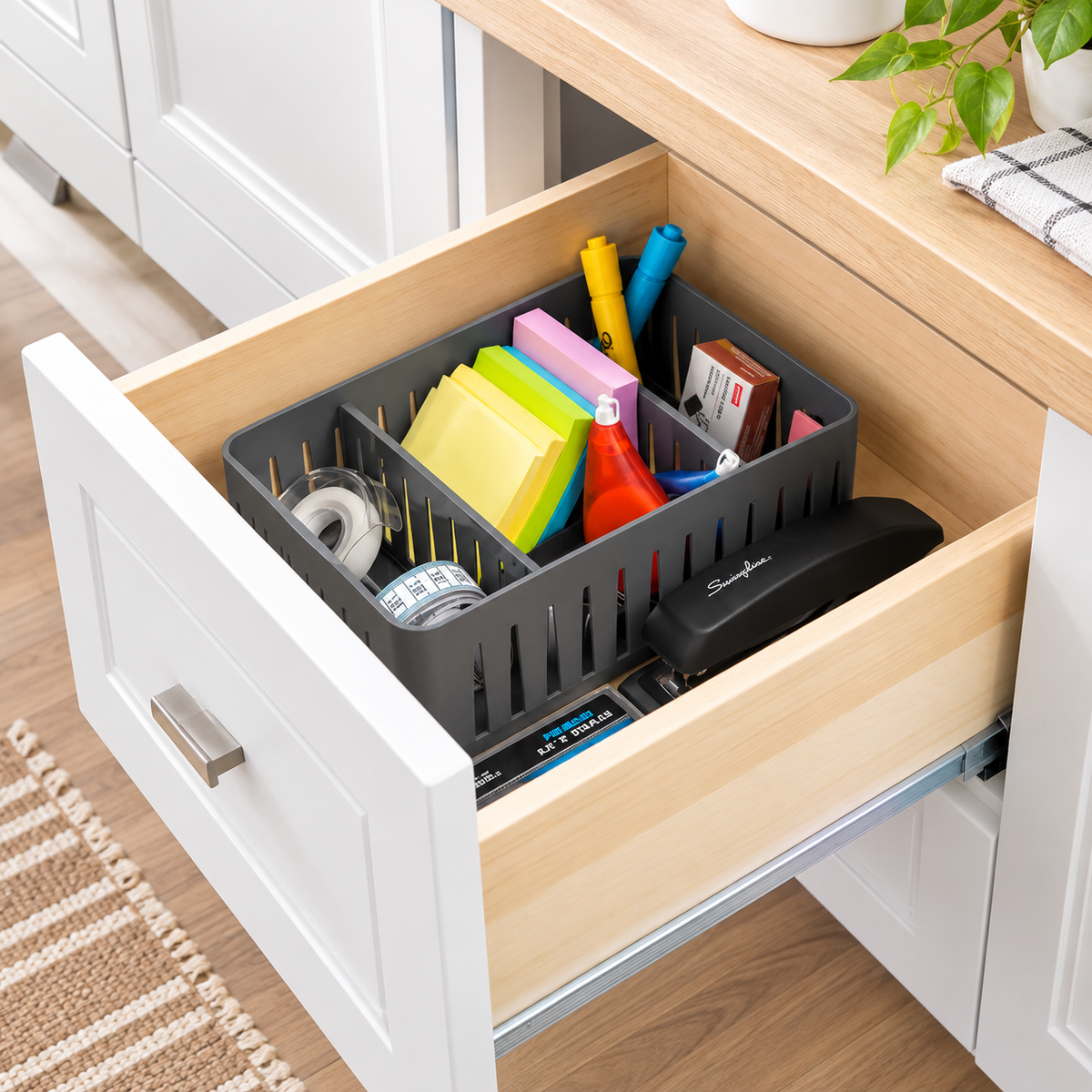 Adjustable Divider Stackable Organizer Bin
