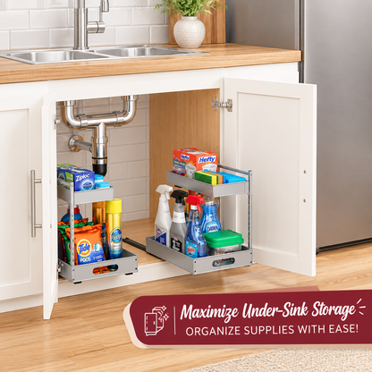 2-Tier Pull-Out Under-Sink Organizer