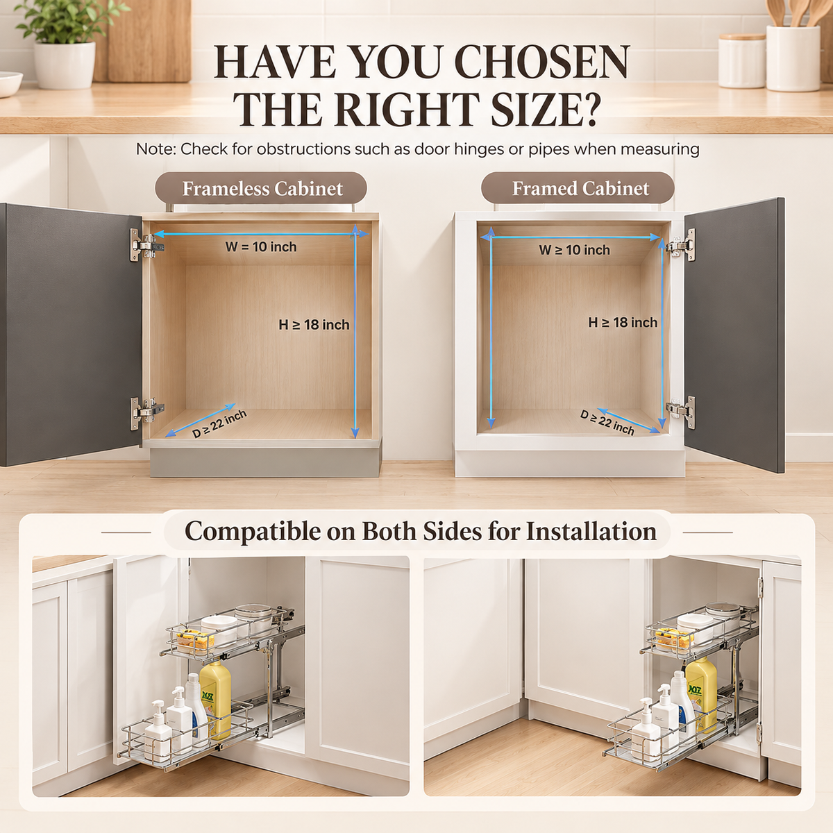 2-Tier Pull-Out Cabinet Organizer