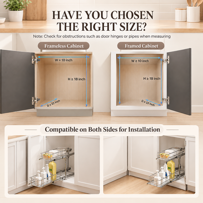 2-Tier Pull-Out Cabinet Organizer