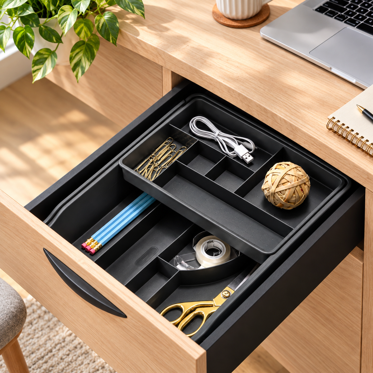 12-Compartment Sliding Drawer Organizer