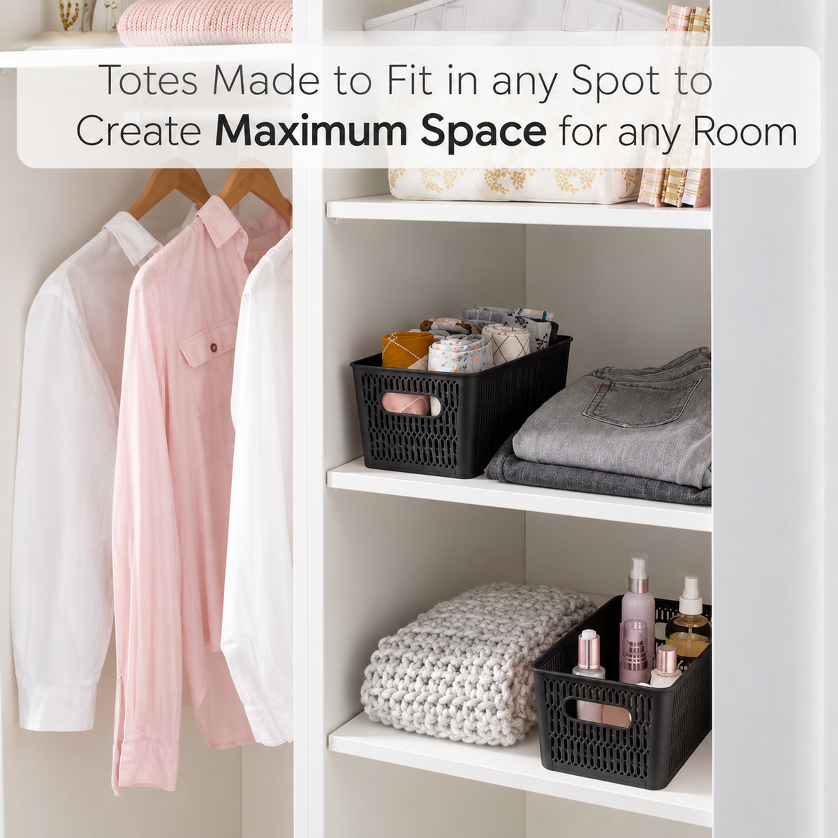 4-Pack Stackable Storage Baskets