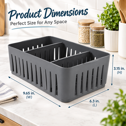 Adjustable Divider Stackable Organizer Bin