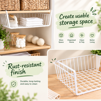 Under-Shelf Wire Storage Baskets