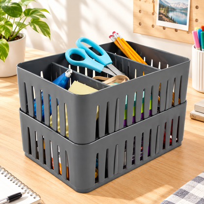 Adjustable Divider Stackable Organizer Bin