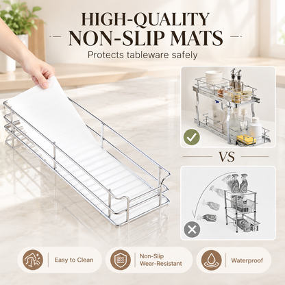 2-Tier Pull-Out Cabinet Organizer