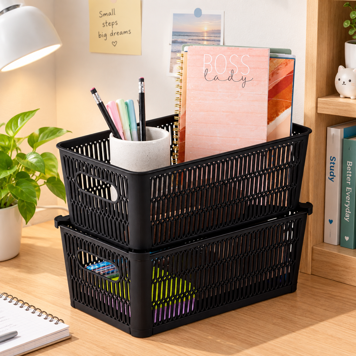 4-Pack Stackable Storage Baskets