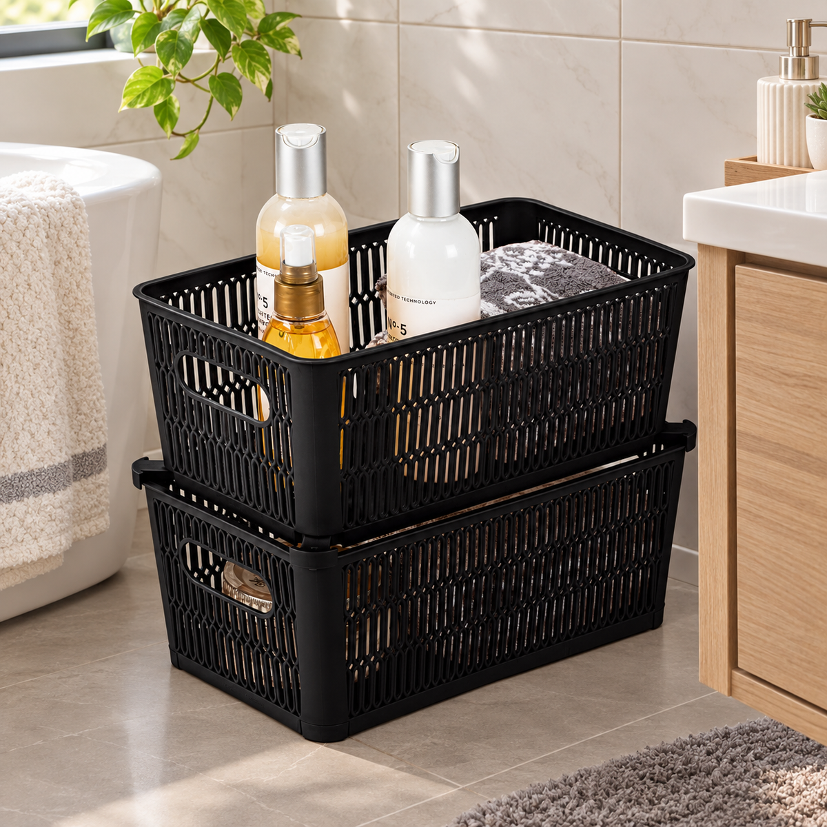 4-Pack Stackable Storage Baskets